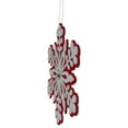 thumbnail image 4 of Northlight Peppermint Snowflake Christmas Ornament with Gem - 10" - Red and White, 4 of 4