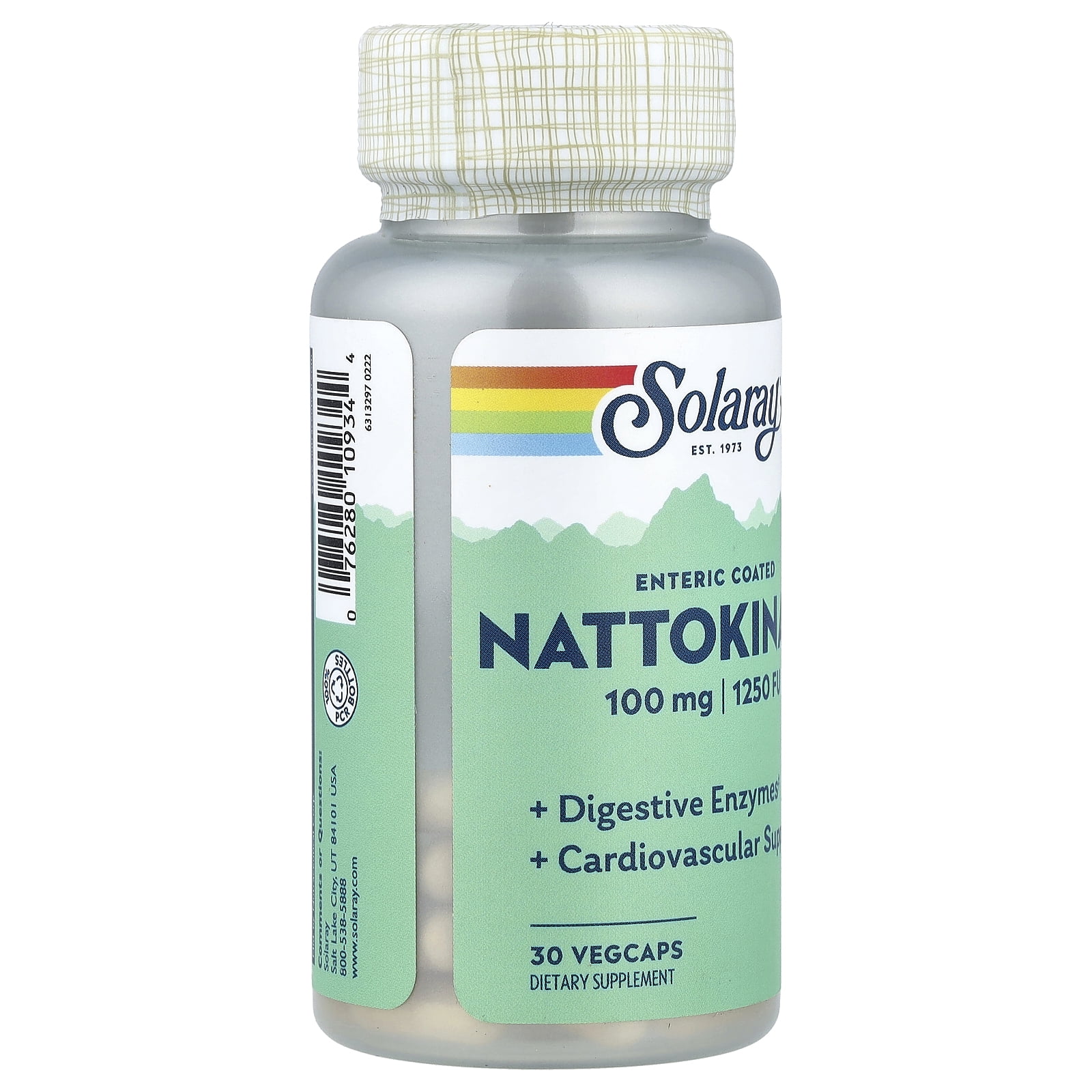 Nattokinase 100 mg By Solaray - 30 Vegetable Caps