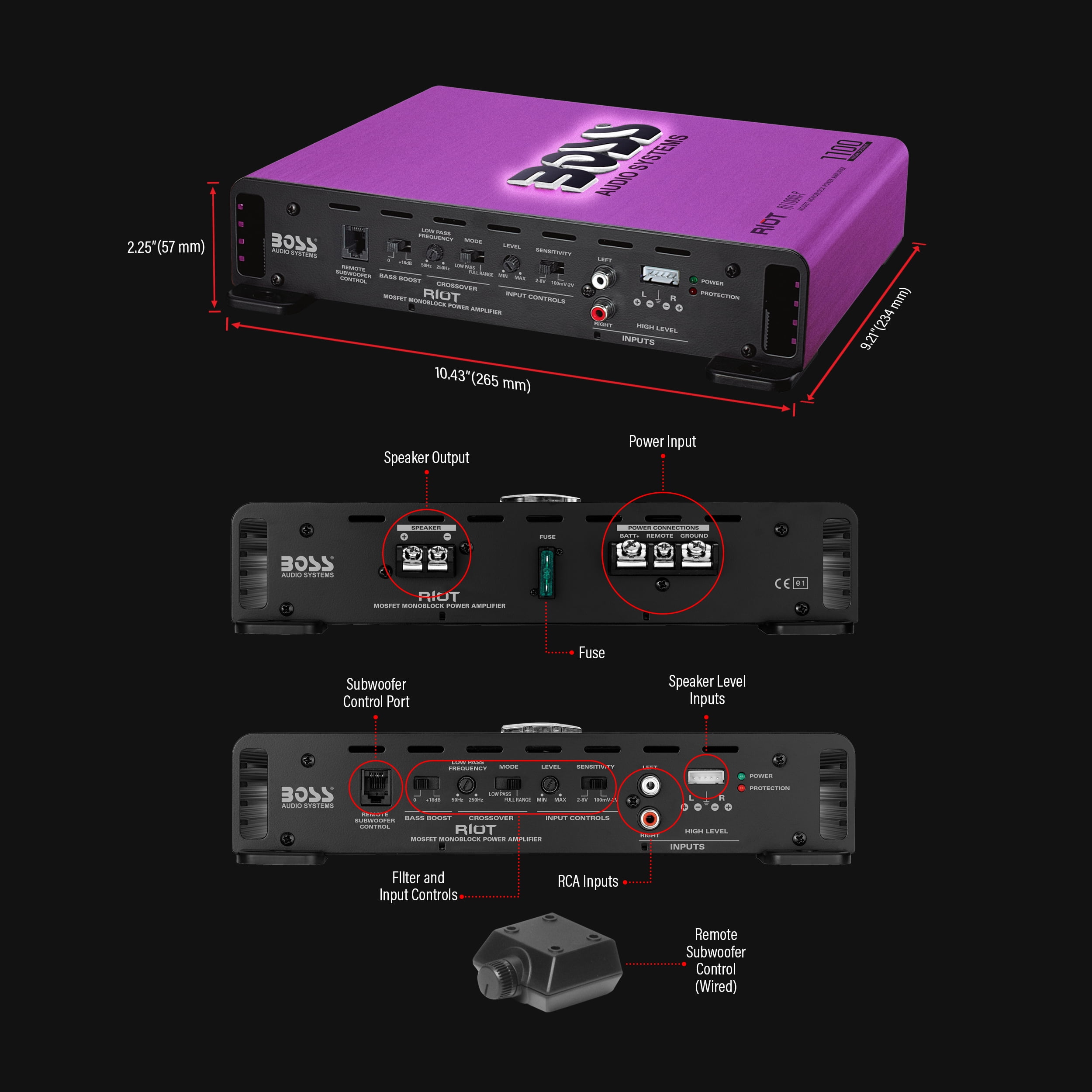 Buy BOSS Audio Systems R1100MP Riot Series Car Audio Subwoofer