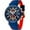 Blue, variant on Mens Watches Military Sports Watch (Chronograph/Waterproof/Luminous/Calendar) Silicon Band Quartz Watch for Men