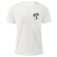 thumbnail image 4 of Dagegui Men's Crewneck T-Shirt Short Sleeve Summer Casual Loose Fit Shirts Trendy Palm Tree Graphic Tee Tops White XXL, 4 of 4
