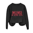 thumbnail image 3 of XPMWRP Womens Pullover Sweatshirts Long Sleeves Loose Comfy Sweatshirt Mama Letter Graphic Tees Shirt for Mother's Day Black S, 3 of 5