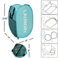 thumbnail image 2 of Buenod Painting Mesh Hamper Collapsible Laundry Basket, 72L, Blue, 2 of 8