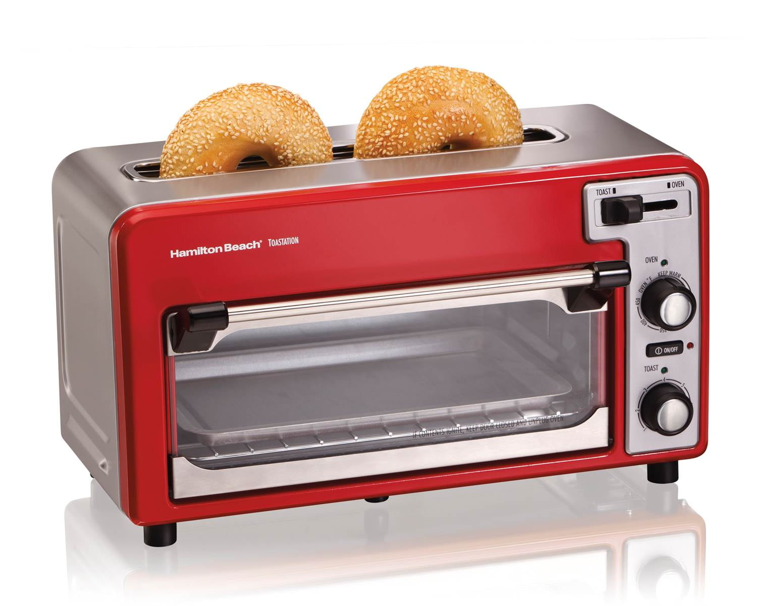  Hamilton Beach Toastation Oven with 2 Slice Toaster Combo,  Ideal for Pizza, Chicken Nuggets, Fries and More, Black (22720): Home &  Kitchen