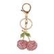 thumbnail image 1 of Llavero de cereza con forma de cereza, lindo llavero de moda para coche con llavero, gancho, lindo llavero para decoración de bolso para cumpleaños, color rosa, 1 of 5