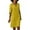 Yellow, variant on HJYCHN Women's V Neck Linen Mini Dress Fashionable Comfortable Casual Short Sleeve Outfit Orange L