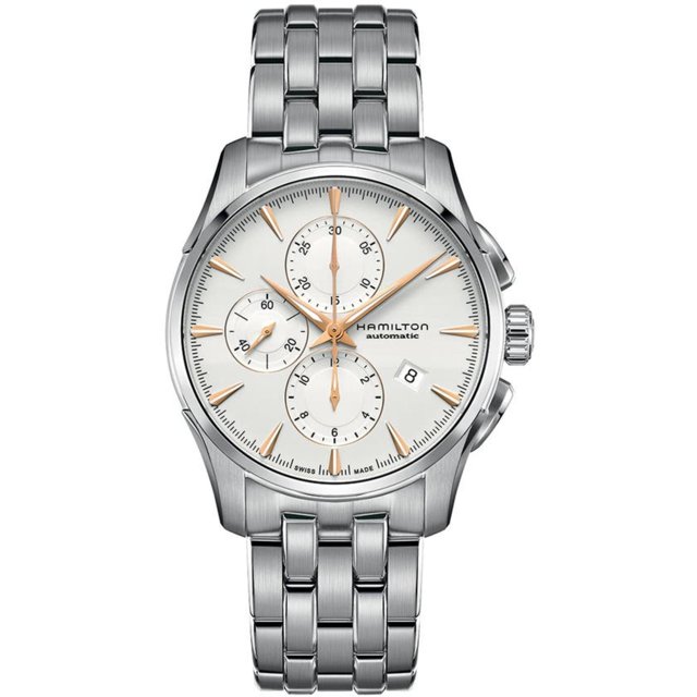 Hamilton H32586111 Men's Jazzmaster Auto Chrono White Dial Watch