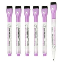 Magnetic Whiteboard Pen, 0.5-1mm Fine Tip Dry Erase Purple Markers, 6 Pcs
