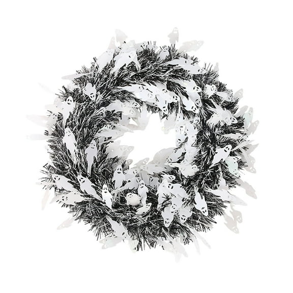 SgJHXb Halloween Wreath For Party Decorations Plastic Decorative Wreath Perfect For Indoor And Outdoor Halloween Festivities