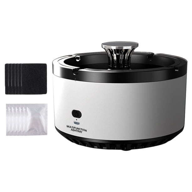 DQrwqpou Práctico Cenicero Purificador Aire Portátil Gadgets Ceniceros para Viajes (blanco)