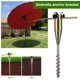thumbnail image 4 of Ancla De Sombrilla De Playa De Jardín Sombrilla de playa Soporte de sol Soporte de asta de bandera de metal para exteriores Playa 1pc, 4 of 4