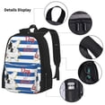 thumbnail image 3 of Disketp Bulldog Friend Mochila Estampada de Gran Capacidad con Lonchera y Estuche, Set de 3 Piezas para Estudiantes, 3 of 7