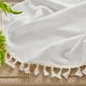 thumbnail image 5 of Joydeco Cortinas Bohemias Color Crema Y Blanco De 108 Pulgadas, Juego De 2 Paneles, Cortinas Bohemias Para Dormitorio, Sala De Estar, Filtrado De Luz Súper Suave, Estilo Rústico, Semitransparente, Con, 5 of 5