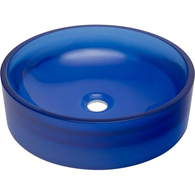 A&E Bath & Shower Meli Blue Polymer Basin, Blue