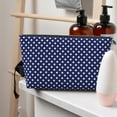 thumbnail image 7 of Deep Blue And White Dots Handbag Purse Tote Organizer Zipper Closure Cosmetic Pouch Bag For Travelling, 7 of 7