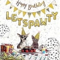 thumbnail image 4 of Pancarta De Globos De Cumpleaños (letras Doradas En 3D) Decoración Inflable Para Fiestas Y Decoraciones Para Eventos Para Perros Y Gatos - Reutilizable, Diversión Ecológica-con Cumpleaños H, 4 of 5