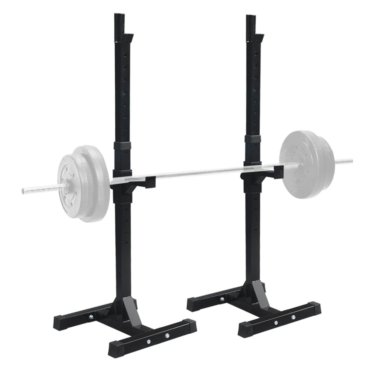 Details about   Squat Rack Bench Press Power Adjustable Weight Rack Barbell Stand Gym Home USA 