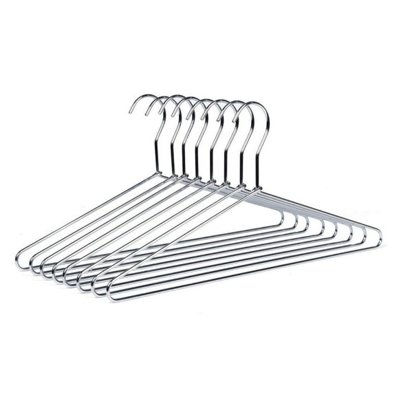 Quality Hangers 16 Pack Stainless Steel Wire Hangers - Ultra Thick 4mm Metal Hangers & Wire Coat Hangers, Seamless Non-Welded Design for Heavy-Duty Closet Organization