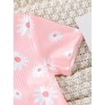 thumbnail image 5 of Bagilaanoe 2pcs Toddler Baby Girl Shorts Set Short Sleeve Daisy Print T Shirt Tops + Shorts 6M 12M 18M 24M 3T Kids Casual Summer Clothes, 5 of 8