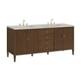 thumbnail image 2 of James Martin Vanities 72" Double Vanity, Carbon Oak w/ 3 CM Eternal Jasmine Pearl Quartz Top, 2 of 7