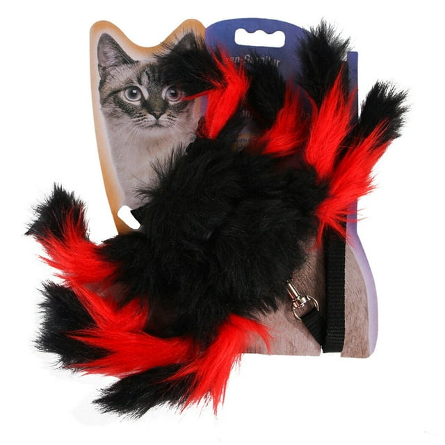 Ensemble Harnais Laisse pour Animal, Harnais pour Chat au Motif d'Araignée Mignonne avec Laisse pour l'Halloween