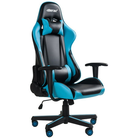 JUMPER Gaming Chair Ergonomic Racing Style Recliner with Massage Lumbar Support, Office Armchair for Computer PU Leather E-Sports Gamer (Best Recliner With Lumbar Support)