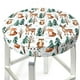 thumbnail image 3 of Balery Winter Woodland Friends Fundas de asiento para taburete de bar redondo de tela de terciopelo ajustables que protegen de arañazos y manchas para sillas de 14 a 17 pulgadas.-14 inch, 3 of 7