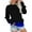 Blue, variant on Jsaierl Womens Sweatshirts Plus Size Gradient Trendy Sweatshirts Round Neck Fall Pullover Tops Oversized Long Sleeve Shirts