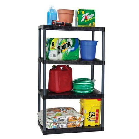 Plano 4 Tier Shelving Unit Black Com