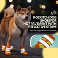 thumbnail image 6 of ROZKITCH 4PCS Dog Boots,Anti-Slip Adjustable Small Dog Shoes for Hot Pavement Hardwood Floors Winter Snow Hiking with Reflective Straps,YellowOrange,#1, 6 of 9