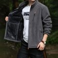 thumbnail image 4 of Men's Softshell Jacket with Thermal Hooded Windproof Outdoor Winter Coat for Hiking Camping, 4 of 9