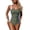 Green, variant on Women's Color-Blocked Backless One-Piece Swimsuit, Athletic Slimming Bathing Suit with Triangle Liner,Multicolor,S