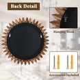 thumbnail image 5 of Easy4Home 24" Rustic Wood Mirror Wall Decoration Hanging Round Mirror,Light Brown, 5 of 7