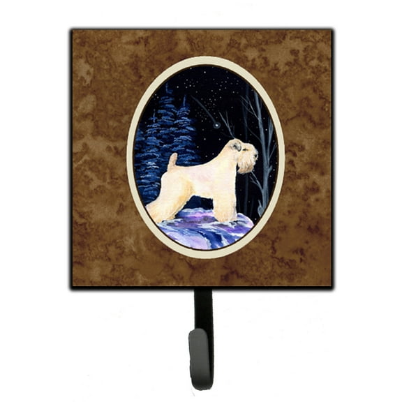 Carolines Treasures SS8386SH4 Starry Night Wheaten Terrier Soft Coated Leash or Key Holder 7Hx4.25W multicolor