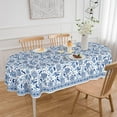 thumbnail image 5 of Oval Tablecloth 52x70 Inch, Blue Paisley Floral Oval Table Cloth, Waterproof Wrinkle Free Oval Table Cover for Indoor Outdoor Kitchen Dinning Room, 5 of 6