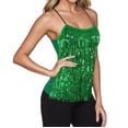 thumbnail image 2 of Laqbezok Women's Sequin Fringe Tank Top, Sparkly Tassel Camisole, Sexy Dance Rave Outfit, 2 of 4
