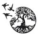 thumbnail image 1 of Letrero de pájaro y árbol de vida de Metal, decoración de hierro forjado, suministros para manualidades, 1 of 5