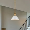 thumbnail image 5 of Nuvo Lighting Outpost 1 Light Small Pendant Matte White with Burnished Brass, 5 of 6