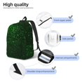thumbnail image 4 of Yiaed Green Sparkling Print Backpack, Premium Laptop Backpack, Travel Backpack for Women, Lightweight Backpacks, Comfortable Back Pack-Medium, 4 of 7