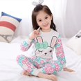 thumbnail image 4 of Conjunto de pijama de manga larga para niño y niña, ropa de dormir de algodón para niño, pijama de Navidad de dibujos animados de gato para niño de 4, 6, 8 y 9 años, Invierno, 4 of 4