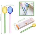 thumbnail image 3 of ABCISI 4pcs Colorful Glass Spoons Set, 6.1Inch Straight Handle Cute Spoons for Coffee, Tea, Dessert, Milk, Ice Cream, Suitable for Home, Cafes, Parties, or As a Gift - Heat-Resistant, Random Colors, 3 of 9