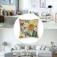 thumbnail image 5 of nygtbtfer Flax Throw Pillow Cover Lush Yellow and White Beautiful Pillowcase Home Decor Square Pillow Case Cushion Cover White, 5 of 7