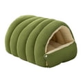 thumbnail image 4 of Cama cueva para gatos, nido escondite cómodo, grueso, lavable, extraíble, cálido para mascotas Verde claro, 4 of 8