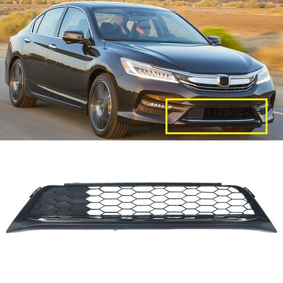 Fit for Honda Accord 2016-2017 Chrome Front Lower Grille, 16-17 Accord Lower Grill
