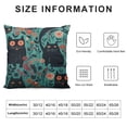 thumbnail image 5 of Heduofu Short Plush Pillowcase, Owl and Colorful Flowers Square Pillowcase, Sofa Bedroom Car Decoration Pillowcase,Available In Various Sizes, 5 of 5