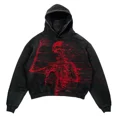 thumbnail image 3 of Sudadera con capucha de gran tamaño con estampado de letras retro de moda americana nueva de 2024 para mujer, sudadera informal gótica estilo hip-hop Y2K Harajuku, top de calle, 3 of 5