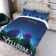thumbnail image 3 of Hechizada Conjunto de sábanas temático, trío de piezas, cómodo y amigable con la piel, diseño único, regalo de decoración para el hogar para familiares, amigos y fans,135cm *200cm, 3 of 6