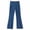 C156 Blue, variant on CONZONE Flared Pants for Little Girls High Waist Girls Bootcut Pants Solid Color Trendy Fall Back To School Trousers with Pockets Size 5-6 Years