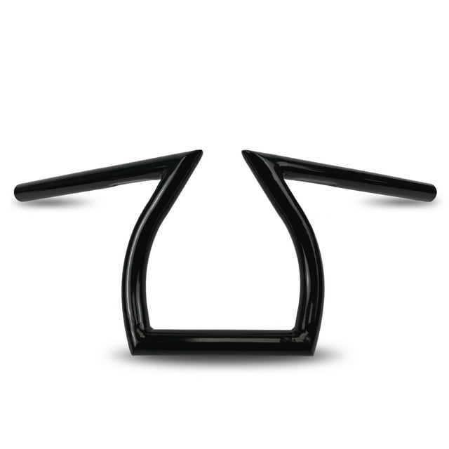 Krator Motorcycle Black Z-Bar Handlebar 1 Inch Compatible with Yamaha V-Max Vmax V Max VMX 1200