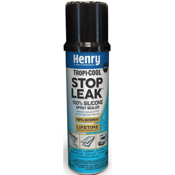 HENRY HE880B025 880 Tropi-Cool Series Silicone Spray Sealer, Black, Liquefied Gas, 14.1 oz Canister